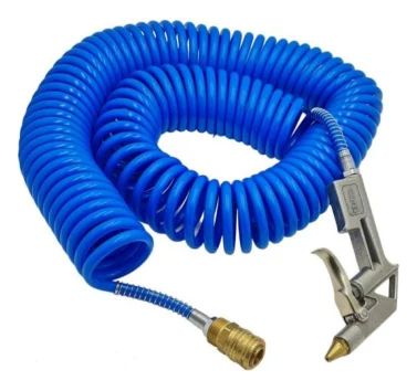 8X12MM 15M SPİRAL HAVA HORTUMU + JAK SETİ + KISA HAVA TABANCASI